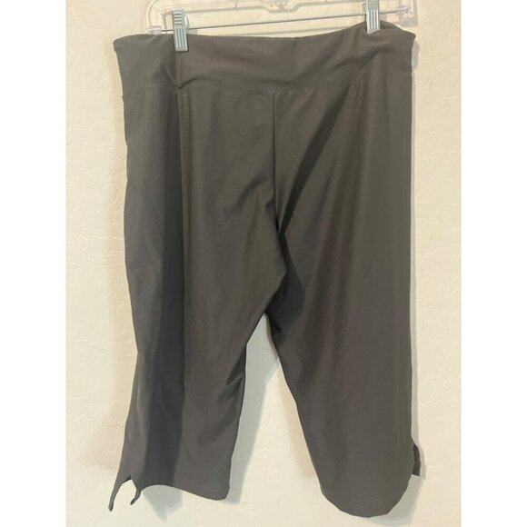 Nike Sz L Grey Lavender Crop Athetic Pants Running Crop Pants Vented Hem - Picture 5 of 9